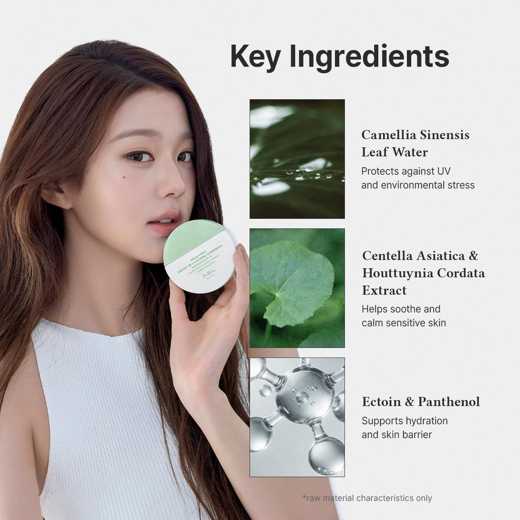 Dr.Althea Green Tea Calming Sunscreen SPF 50, Korean Skin Care, 1.69 Fl Oz
