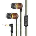 House of Marley Smile Jamaica AUX Wired Earbuds with Microphone, Noise-Isolating in-Ear Headphones, Tangle-Resistant Cable, 3.5mm Jack Sustainable (Brass)