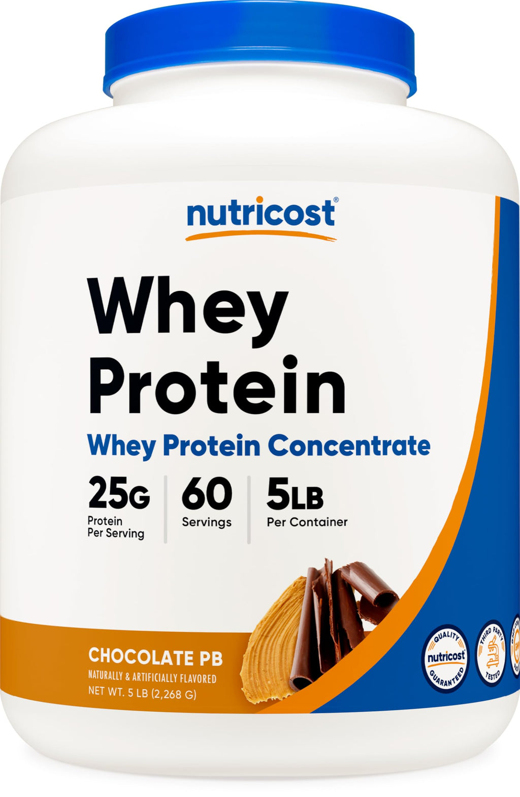 Nutricost Whey Protein Concentrate (Chocolate Peanut Butter) 2LBS - Gluten Free & Non-GMO