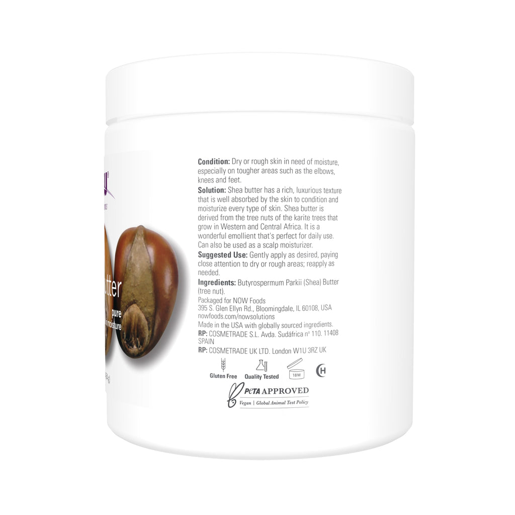 NOW Solutions, Shea Butter, Skin Emollient, Seals in Moisture, 16 oz