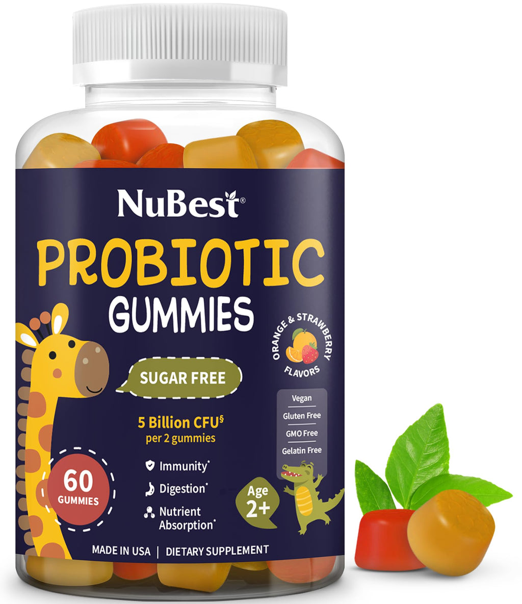 Omega 3 Gummies & Probiotic Gummies Bundle - Brain Growth, Eye Health, Digestive Support in Kid-Friendly Gummies