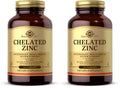 Solgar Chelated Zinc,250 Tablets-Zinc for Healthy Skin-Supports Cell Growth&DNA Formation-Exerts Antioxidant Activity-Supports A Healthy Immune System-Non GMO,Vegan-250 Servings,(Pack of 2)