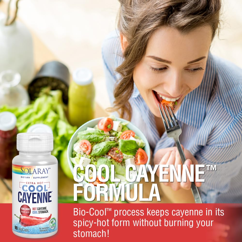 Solaray Extra Hot Cool Cayenne 100,000 Heat Units, 100 VegCaps