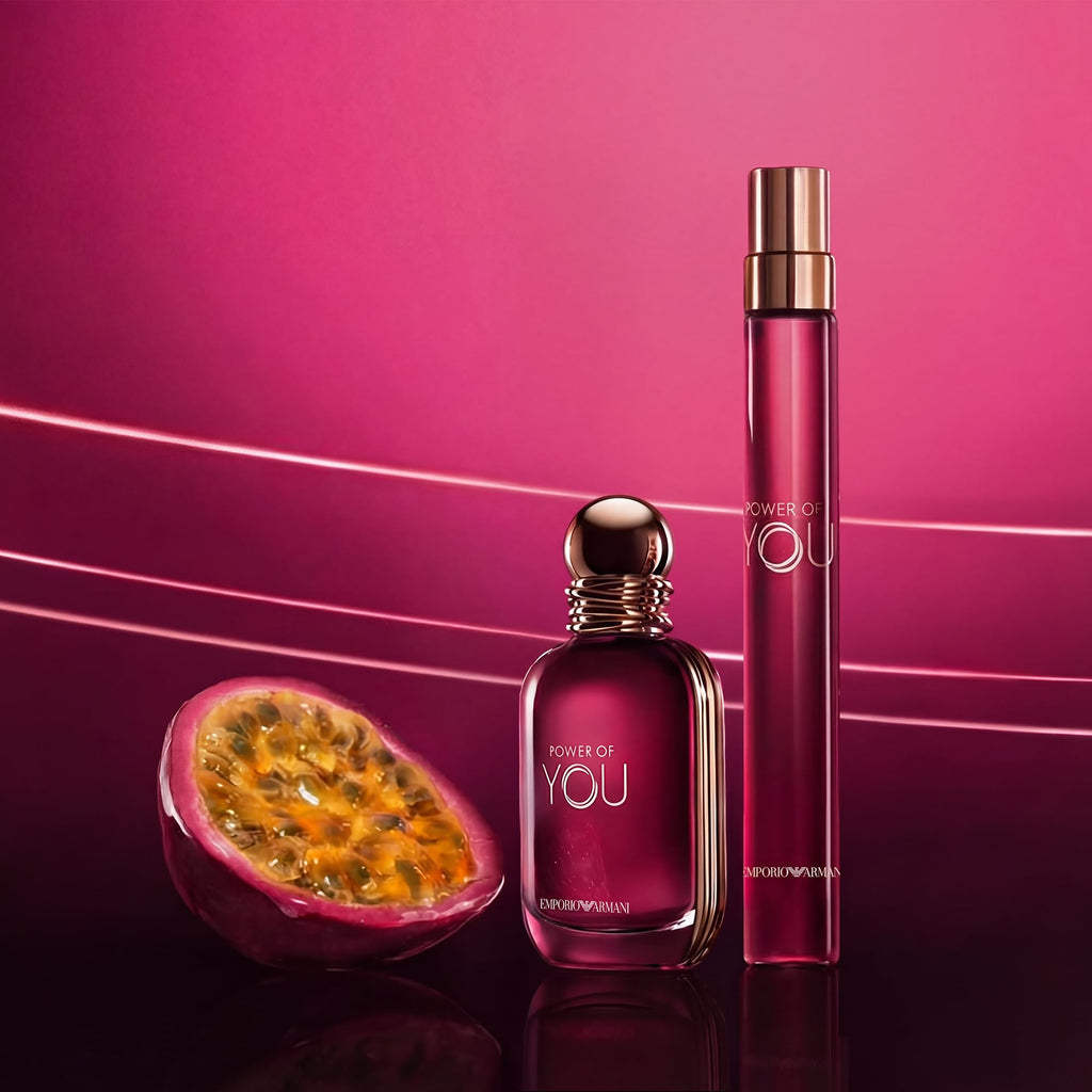 Armani Beauty - Emporio Power of You Eau de Parfum - Women's Perfume Travel Set - With notes of Passion Fruit, Frangipani Accord & Vanilla - Mini Bottles (0.3 Fl Oz & 0.1 Fl Oz)