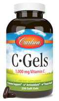 Carlson C-Gels, 1000 mg (1 g), Vitamin C Softgels, 250 Softgels