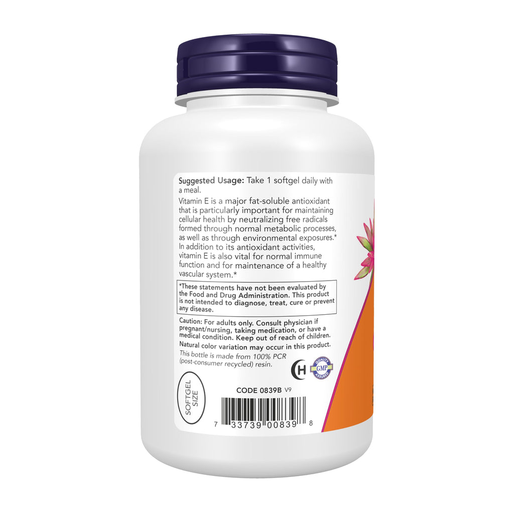 NOW Supplements, Vitamin E-400 IU, D-Alpha Tocopheryl, 250 Softgels