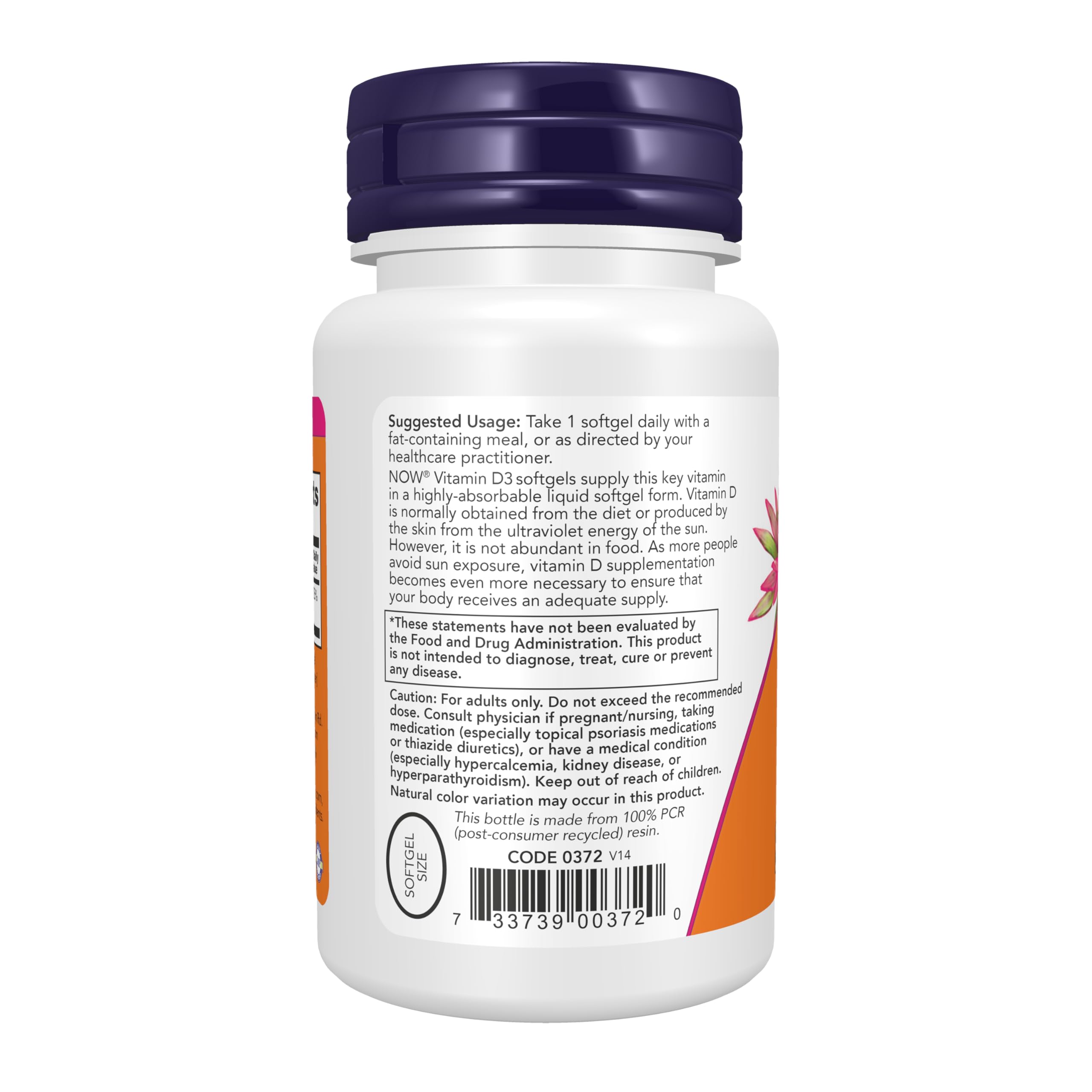 NOW Foods Supplements, Vitamin D-3 5,000 IU, High Potency, Structural Support*, 120 Softgels (Pack of 12)