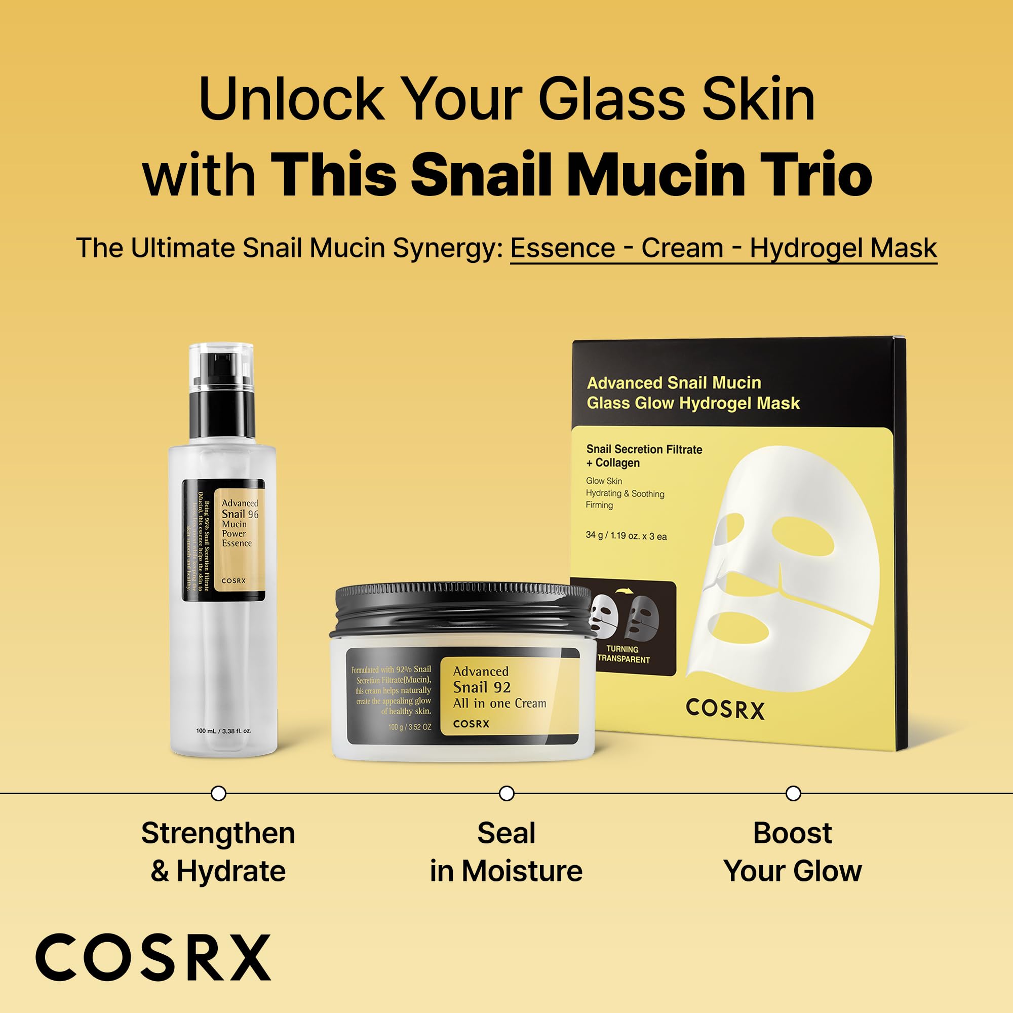 COSRX Snail 96% Mucin Essence 2ea & Retinol 0.1% Cream Mini Sample 1ea