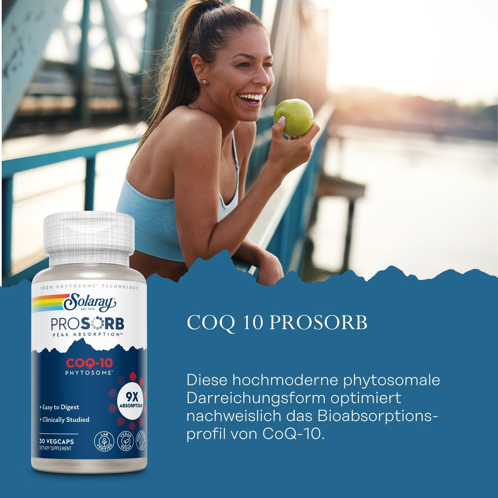 SOLARAY CoQ10 Phytosome 200 mg 9X Absorption, 30 VegCaps