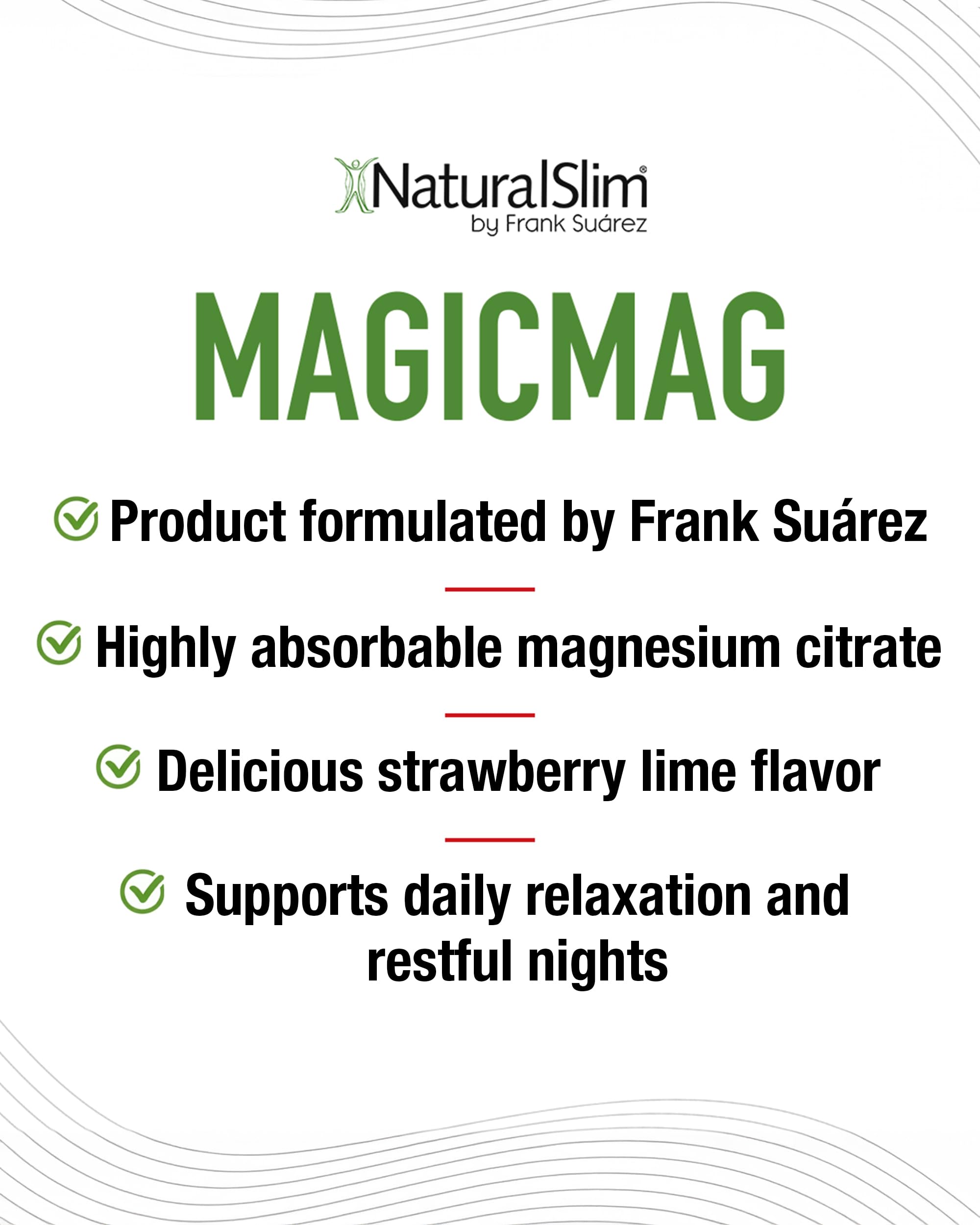 NaturalSlim MagicMag Magnesium Citrate Powder, Strawberry Lime, 8 oz