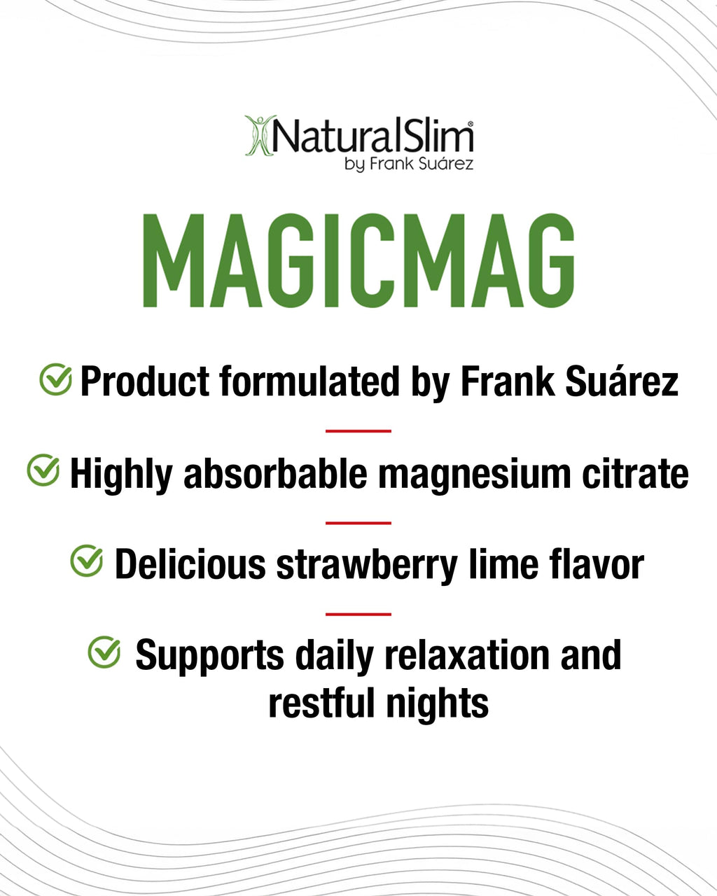 NaturalSlim MagicMag Magnesium Citrate Powder, Strawberry Lime, 8 oz 3 Pack