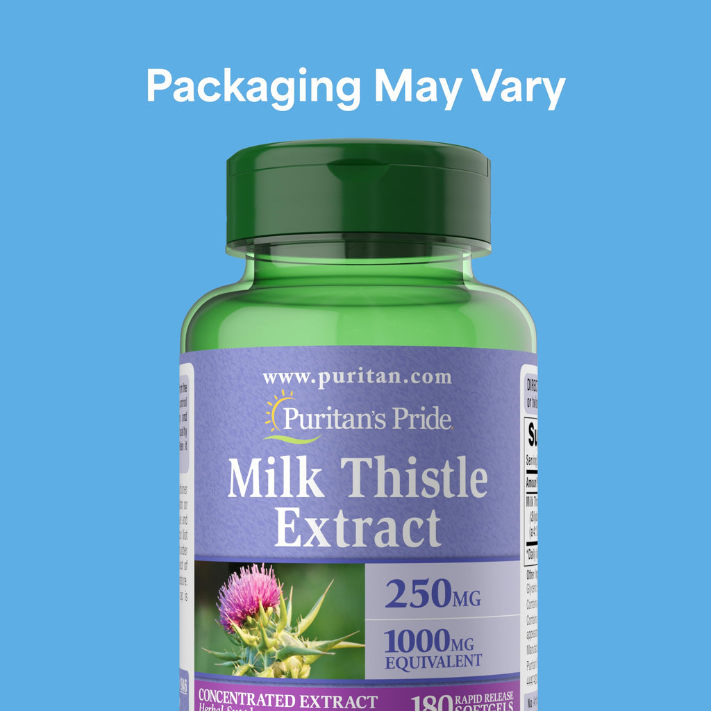 Puritan's Pride Milk Thistle Silymarin 4:1 Concentration Extract 250mg