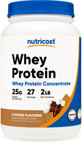 Nutricost Whey Protein Concentrate Powder (S'Mores) 2LBS - 25g of Protein, GMO-Free, Gluten-Free
