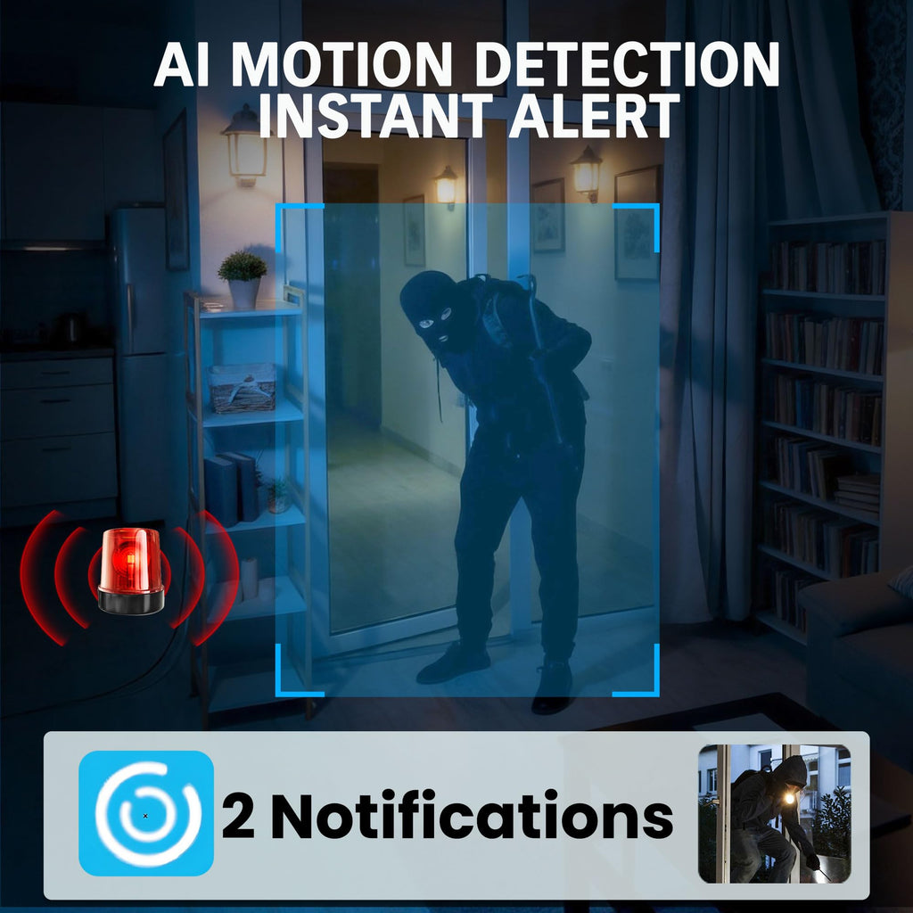 aidowocam 2026 Upgraded 4K HD Mini Security Camera, Wireless WiFi Indoor Nanny Cam with Night Vision, Motion Detection, Remote Viewing & 100-Day Battery Life