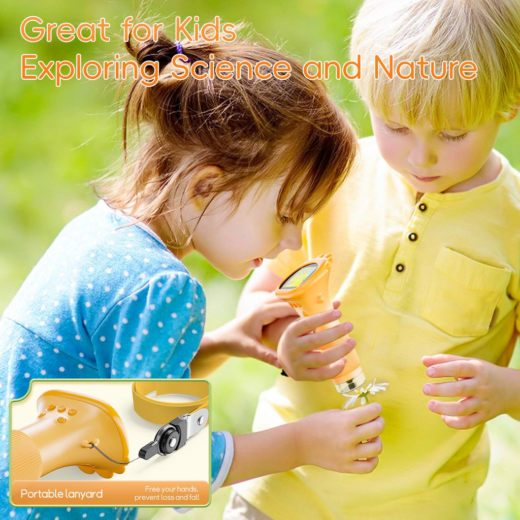 Microscope for Kids, SKYBASIC 2" IPS Screen 1000X Handheld Digital Microscopes HD Pocket Portable Mini USB Microscope Camera, PC Compatible, Science Edu Fun Birthday Gifts Toys for Children Students