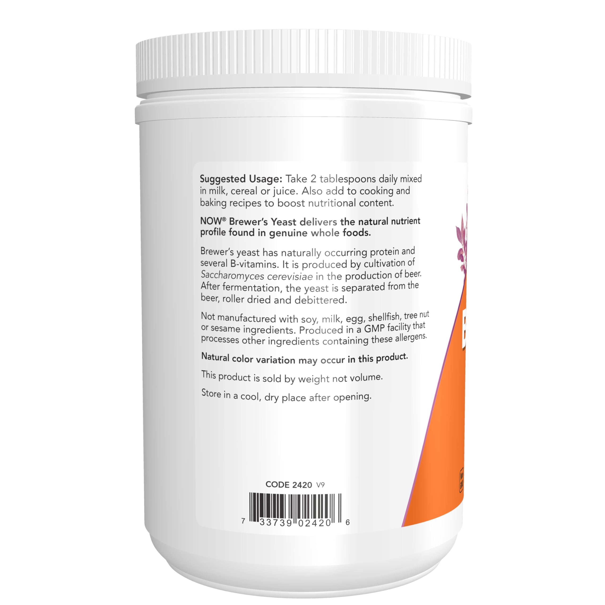 NOW Foods Supplements, Brewer's Yeast Powder with naturally occurring Protein and D-Vitamins, 1-Pound