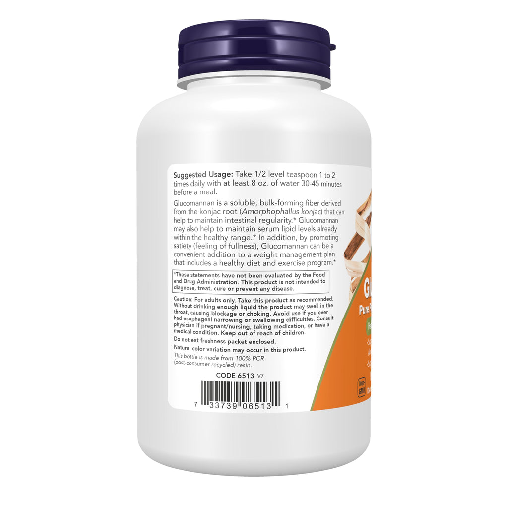 NOW Supplements, Glucomannan Powder (Konjac Root Fiber), 8 oz