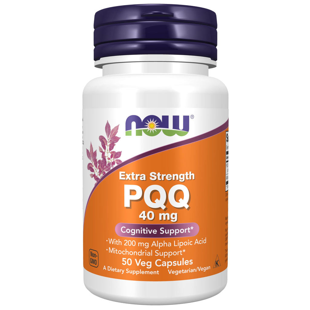 NOW Supplements, PQQ 40 mg with 200 mg Alpha Lipoic Acid, 50 Veg Caps