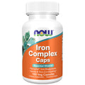 NOW Supplements, Iron Complex Caps, Non-Constipating*, 100 Veg Caps