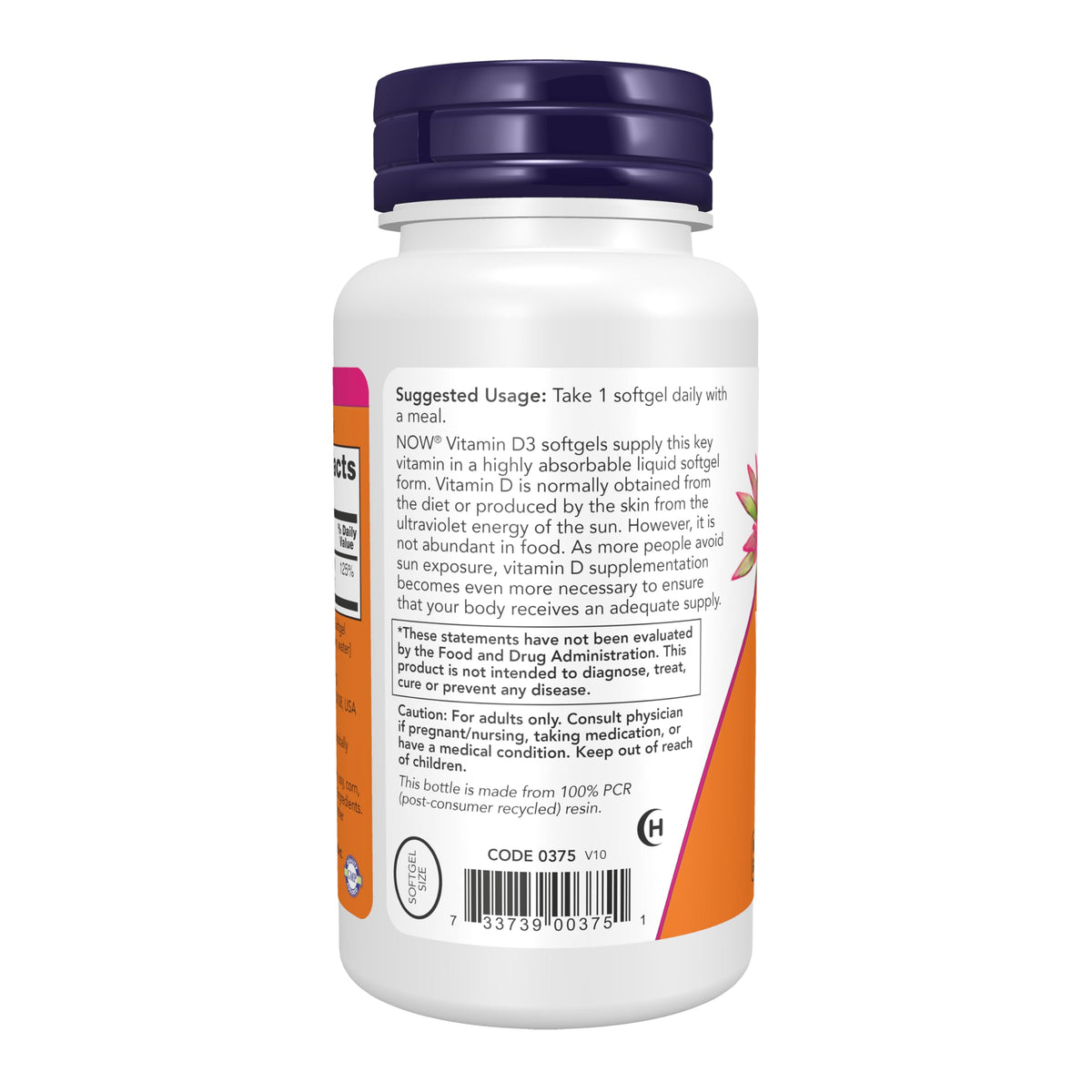 NOW Foods Supplements, Vitamin D-3 1,000 IU, High Potency, 360 Softgels