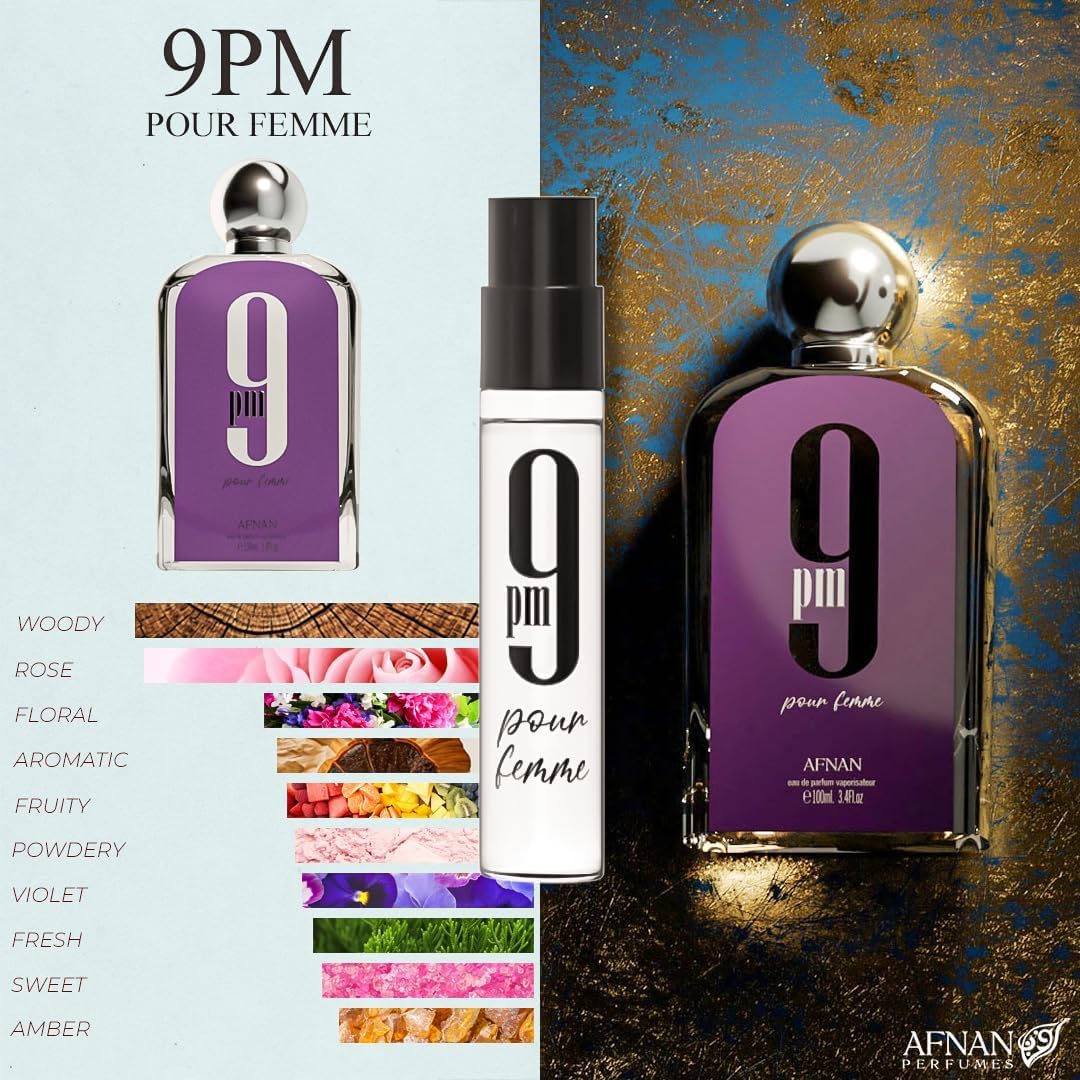 Afnan 9 Series Discovery Kit, 5-Piece Miniature Perfume Set - 2ml x 5 Vials