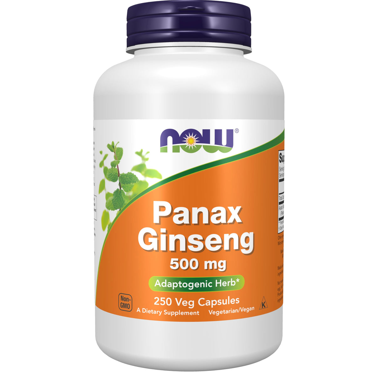 NOW Supplements, Panax Ginseng Root 500 mg, Adaptogenic Herb*, 250 Veg Caps