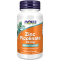 NOW Foods Supplements, Zinc Picolinate 50 mg, 120 Veg Capsules (Packaging may vary)