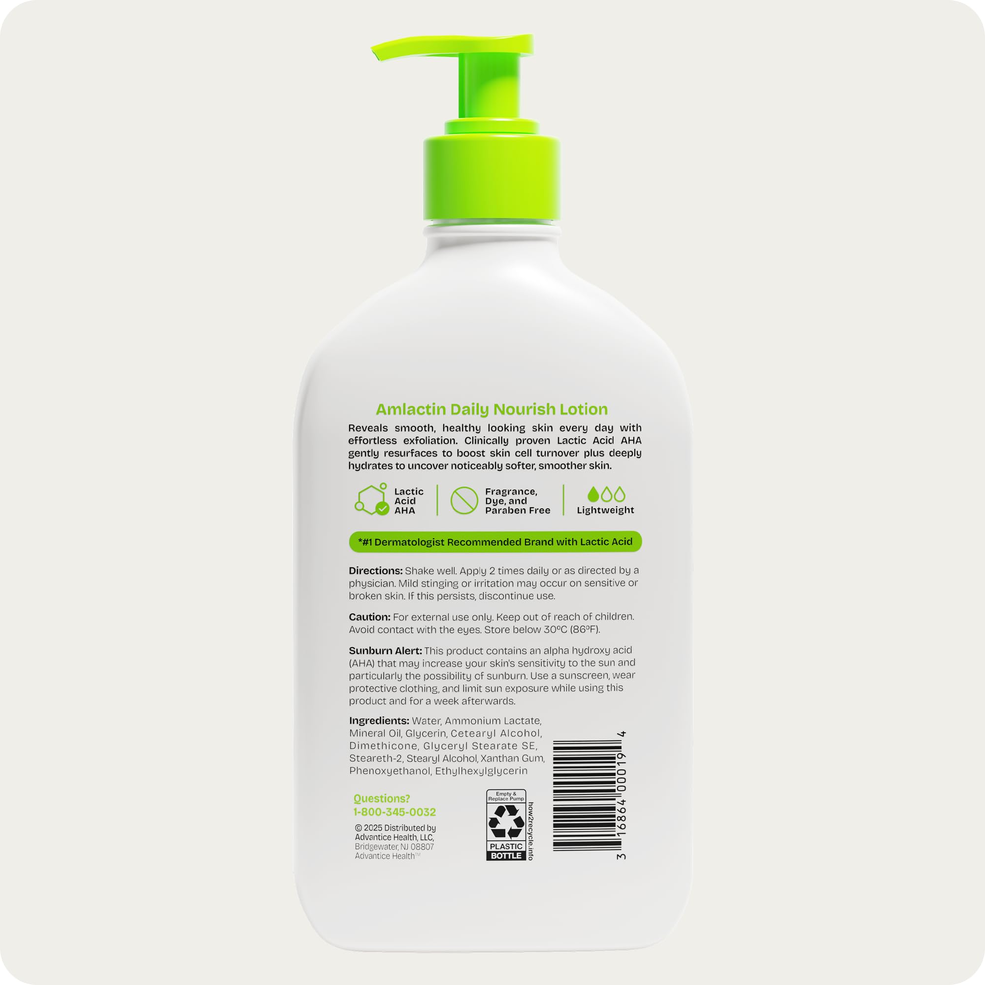 AmLactin Daily Nourish Body Lotion, 12% Lactic Acid, 14.1 oz