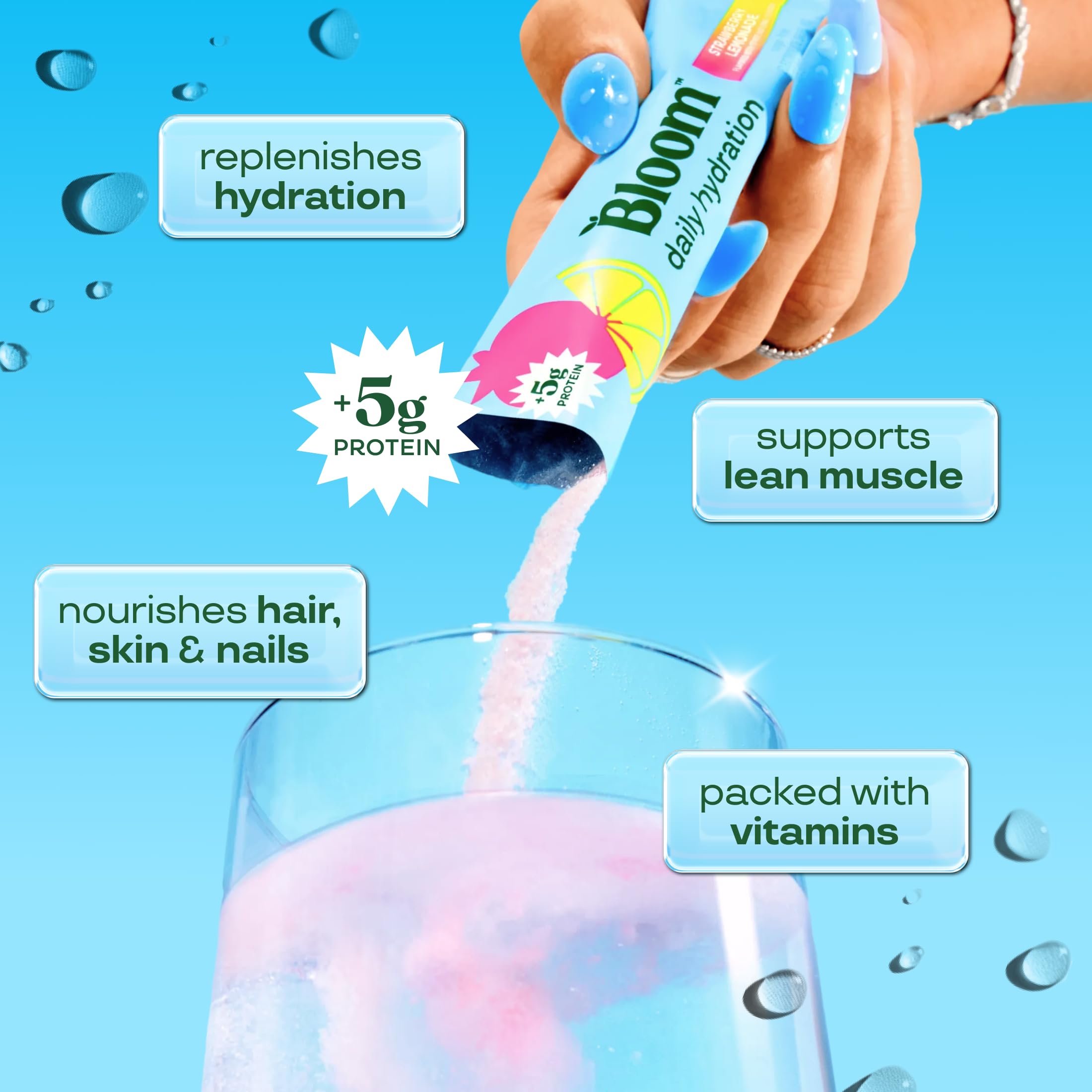 Bloom Energy Sticks RaspberryLemonade and Hydration Sticks Strawberry Lemonade Bundle