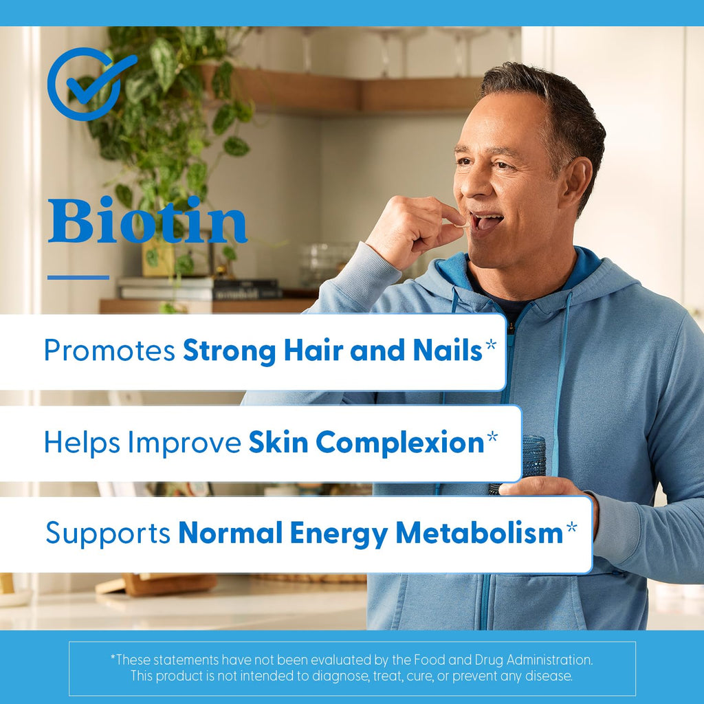 Doctor's Best Biotin Vitamin Supplement 5000 mcg for Men & Women - Biotin Capsules for Hair Growth Support, Skin, & Nails, Non GMO, Gluten Free, Soy Free, Vegan - 120 Veg Caps