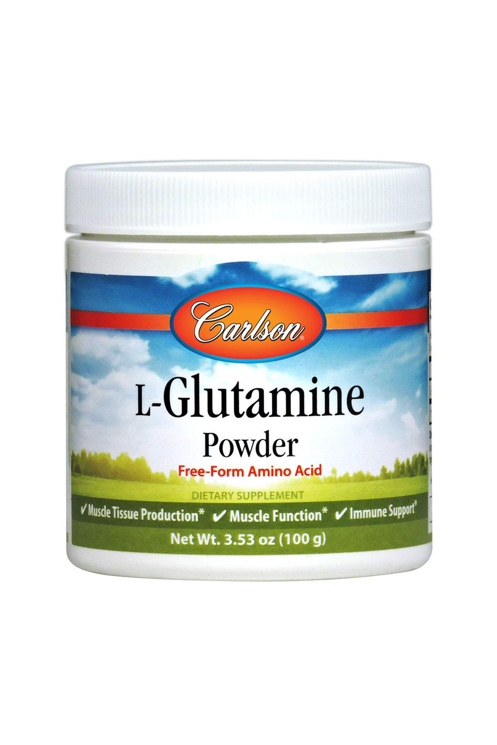 Carlson L-Glutamine Powder, 3 g (3000 mg), 3.53 oz (100 g)