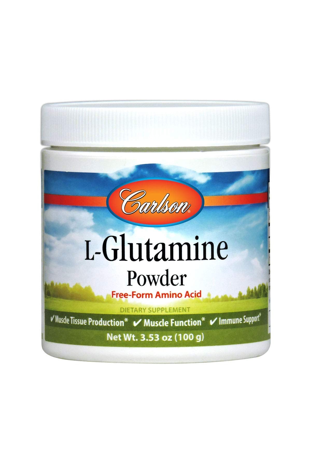 Carlson L-Glutamine Powder, 3 g (3000 mg), 3.53 oz (100 g)