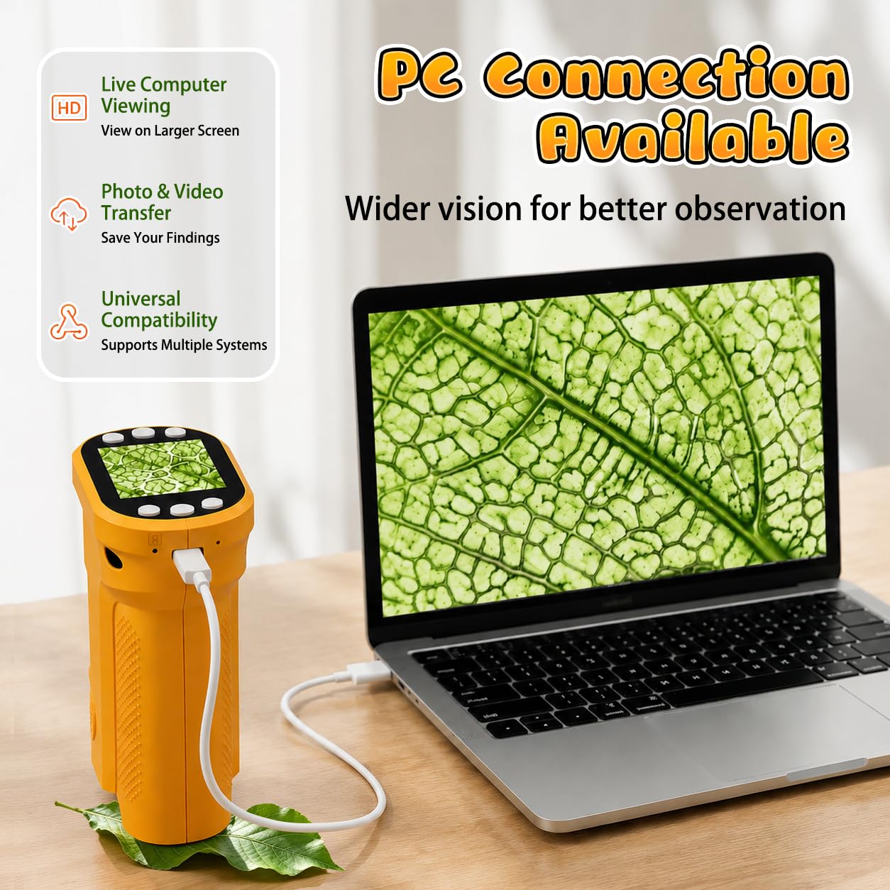 Kids Digital Microscope, 1000X Handheld Pocket Microscope STEM Science Toy