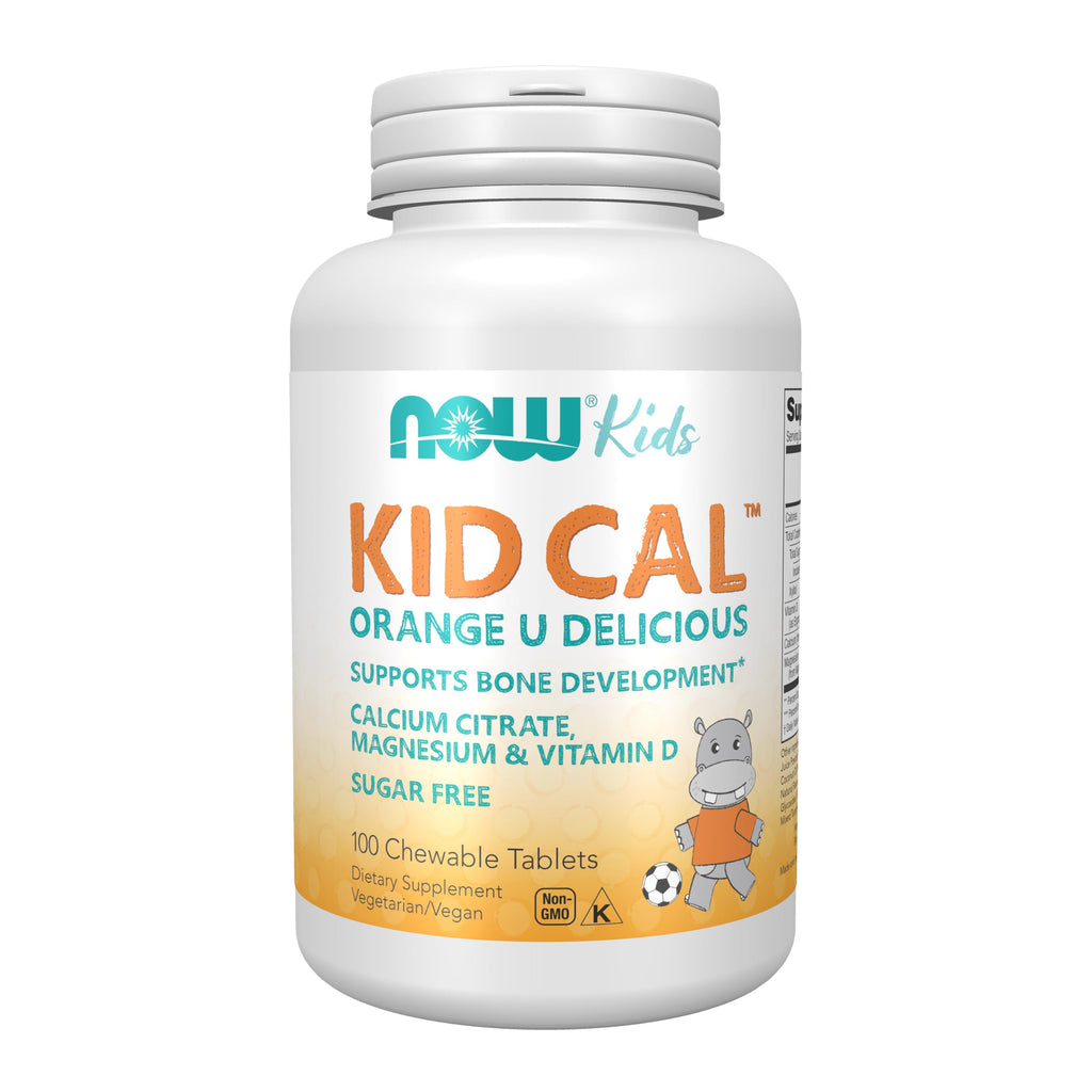 NOW Supplements, Kid Cal, Orange Flavor, 100 Chewables
