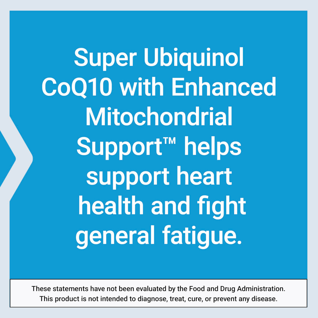 Life Extension Super Ubiquinol CoQ10 with Enhanced Mitochondrial Support, Heart Health Supplement, Maximum Absorption, 50 mg, Non-GMO, Gluten-Free, 100 softgels