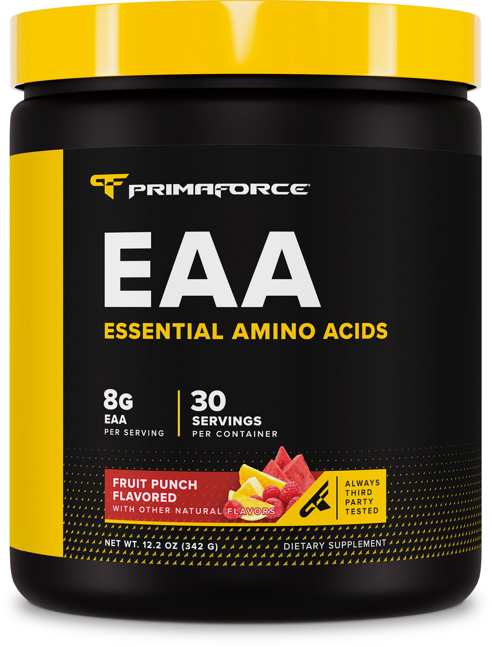 Primaforce EAA Powder (30 Servings, Fruit Punch Flavor) | Essential Amino Acids for Pre/Intra Workout and Recovery - Non-GMO and Gluten Free