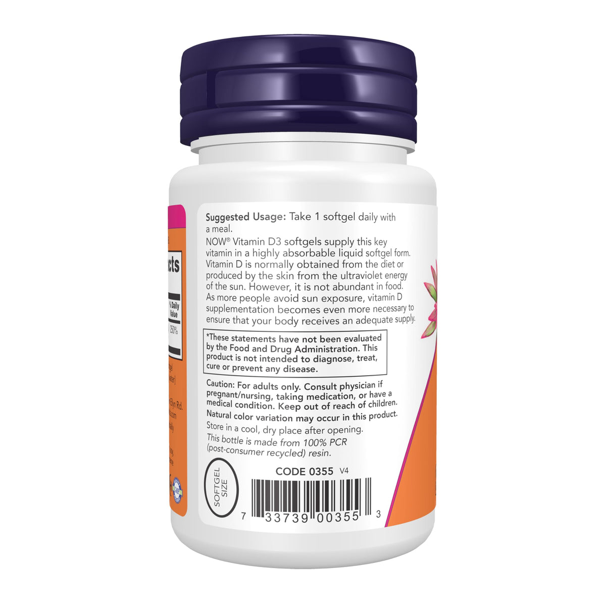 NOW Foods Supplements, Vitamin D-3 2,000 IU, High Potency, 30 Softgels