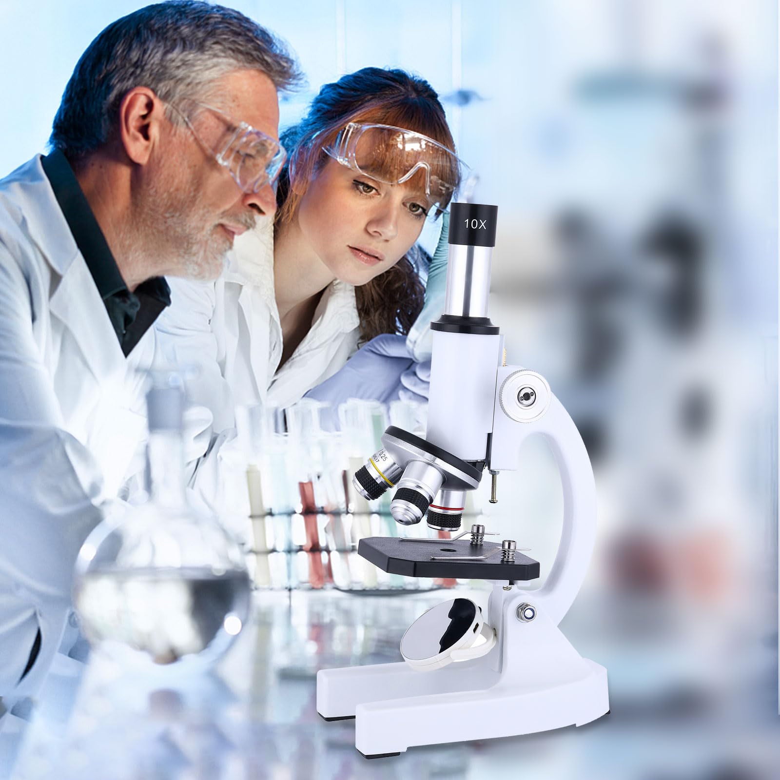 Microscope for Kids & Adults,40X-2000X Microscope with Phone Adapter & Slides Set,Suitable for Students School Lab and Home Education