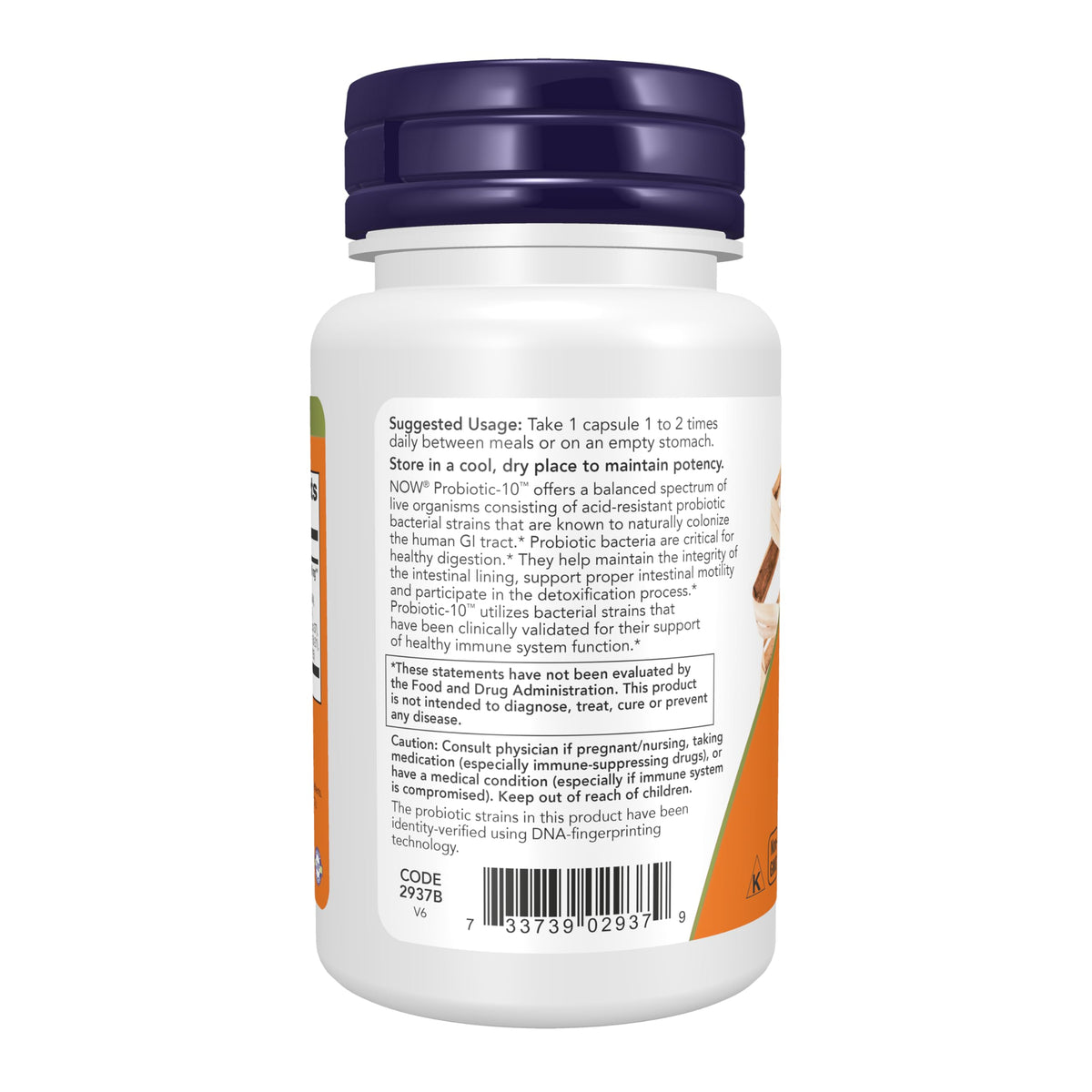 NOW Supplements, Probiotic-10™, 25 Billion, with 10 Strains, 30 Veg Caps