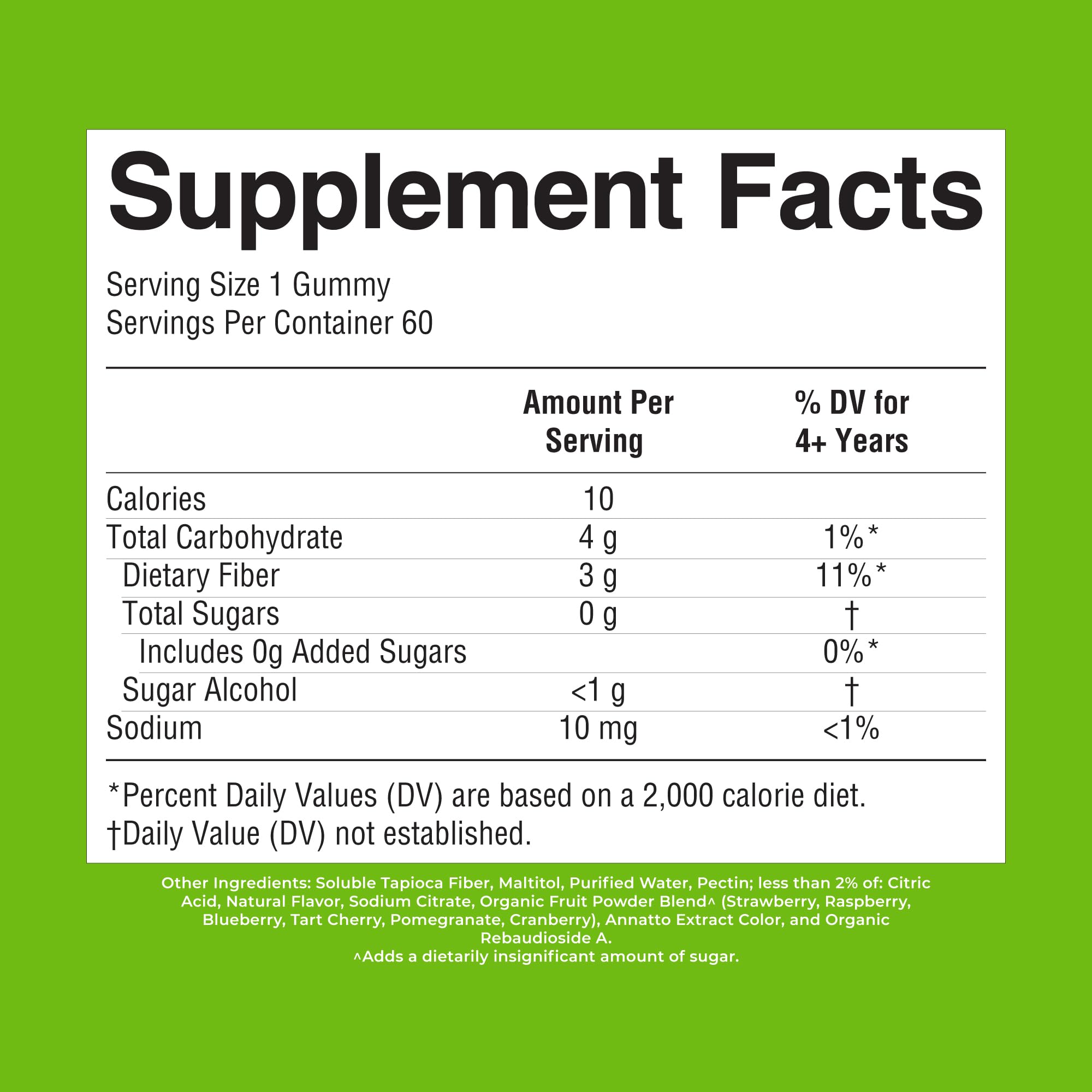 MARYRUTH'S Fiber Gummies for Kids, Sugar Free, 60 Count, 2 Month Supply