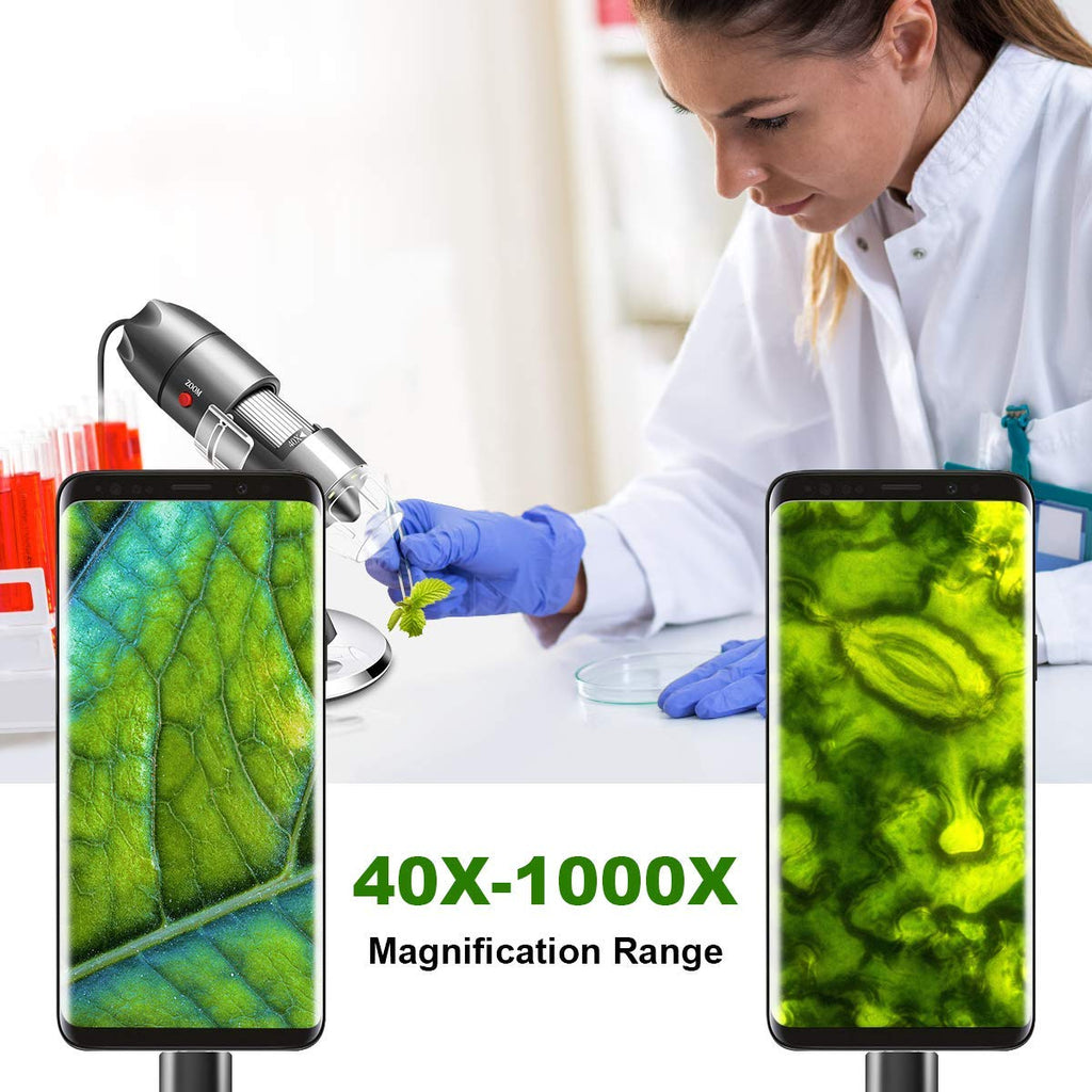 Cainda USB Digital Microscope Compatible with Android Windows Linux Mac