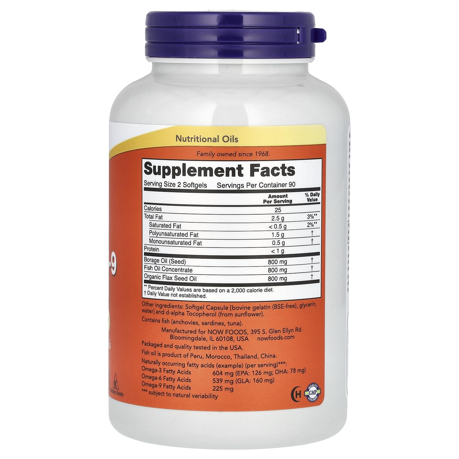 Now Foods Super Omega 3-6-9 Soft-gels, 1200Mg, 180-Count