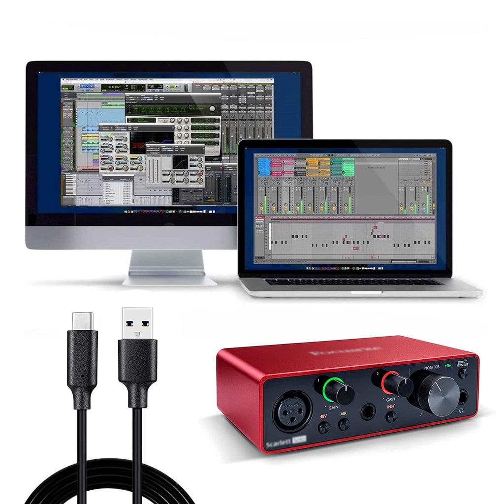 USB C Cable for Focusrite Scarlett Solo 3rd 4th Gen, Scarlett 2i2 3rd Gen