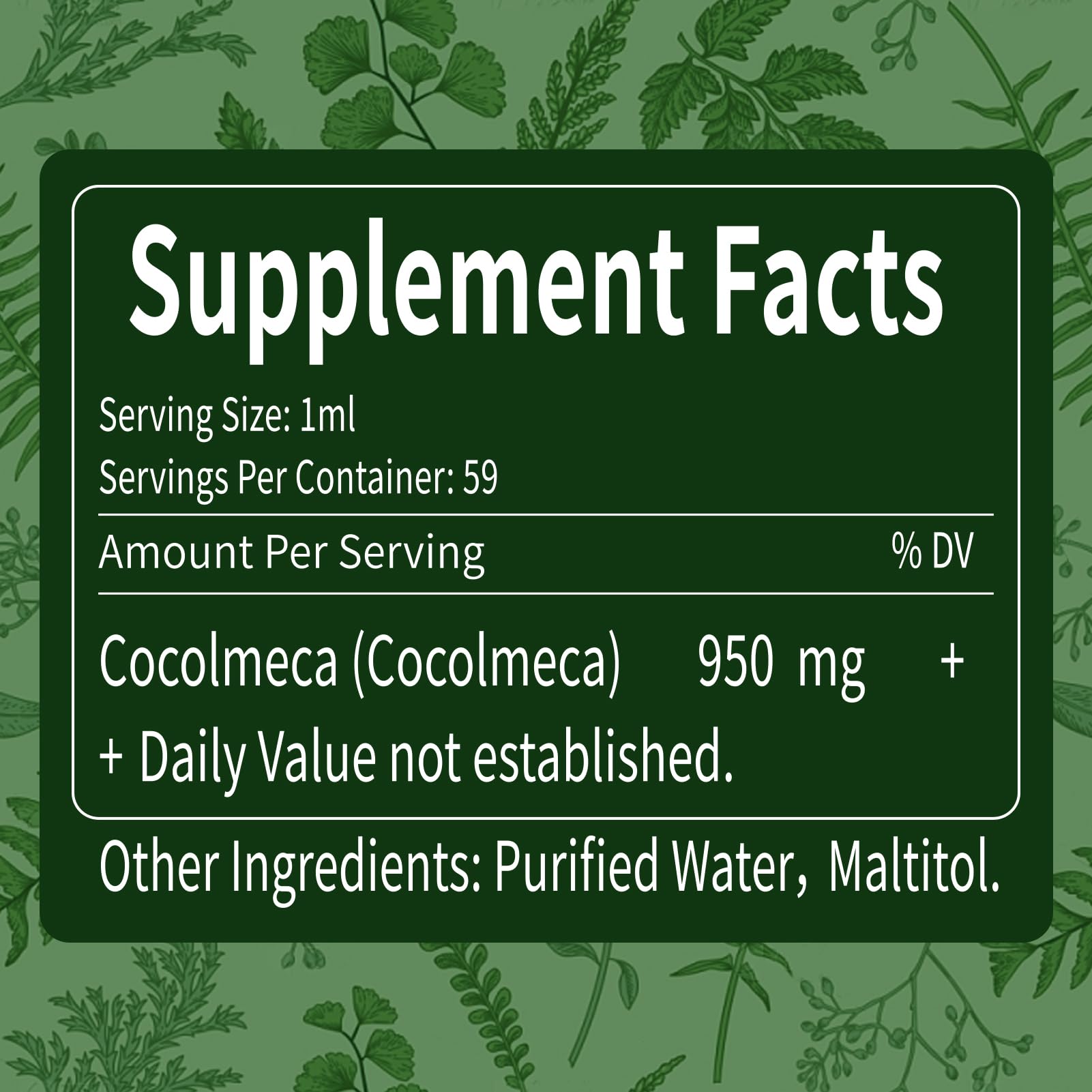 Verdeherb Cocolmeca Bark Liquid Drops, Nature Herbal Extract Supplement