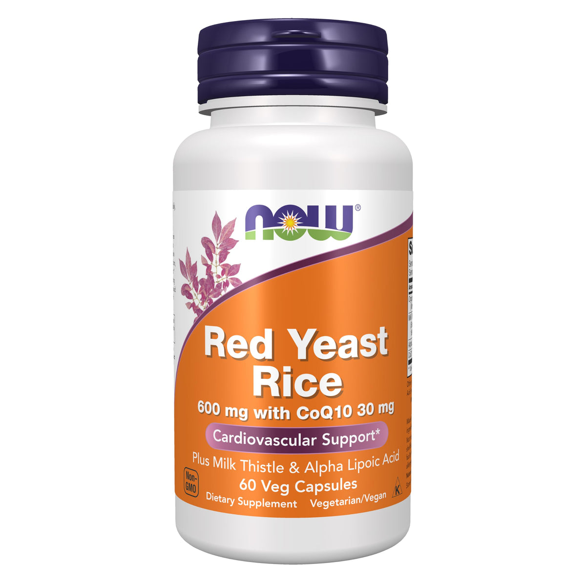 NOW Supplements, Red Yeast Rice with CoQ10, Milk Thistle & ALA, 60 Veg Caps