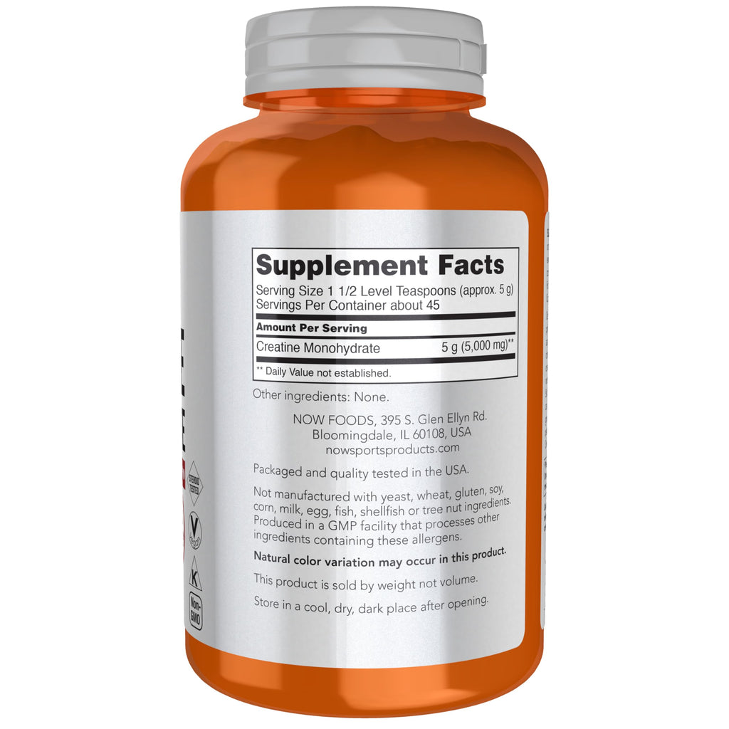 NOW Sports, Creatine Monohydrate Powder, Muscel Fuel*, 8 oz