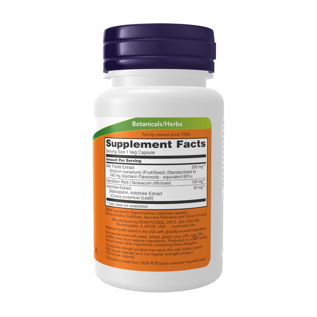 NOW Supplements, Milk Thistle Extract 300 mg Silymarin 240 mg, 50 Veg Caps