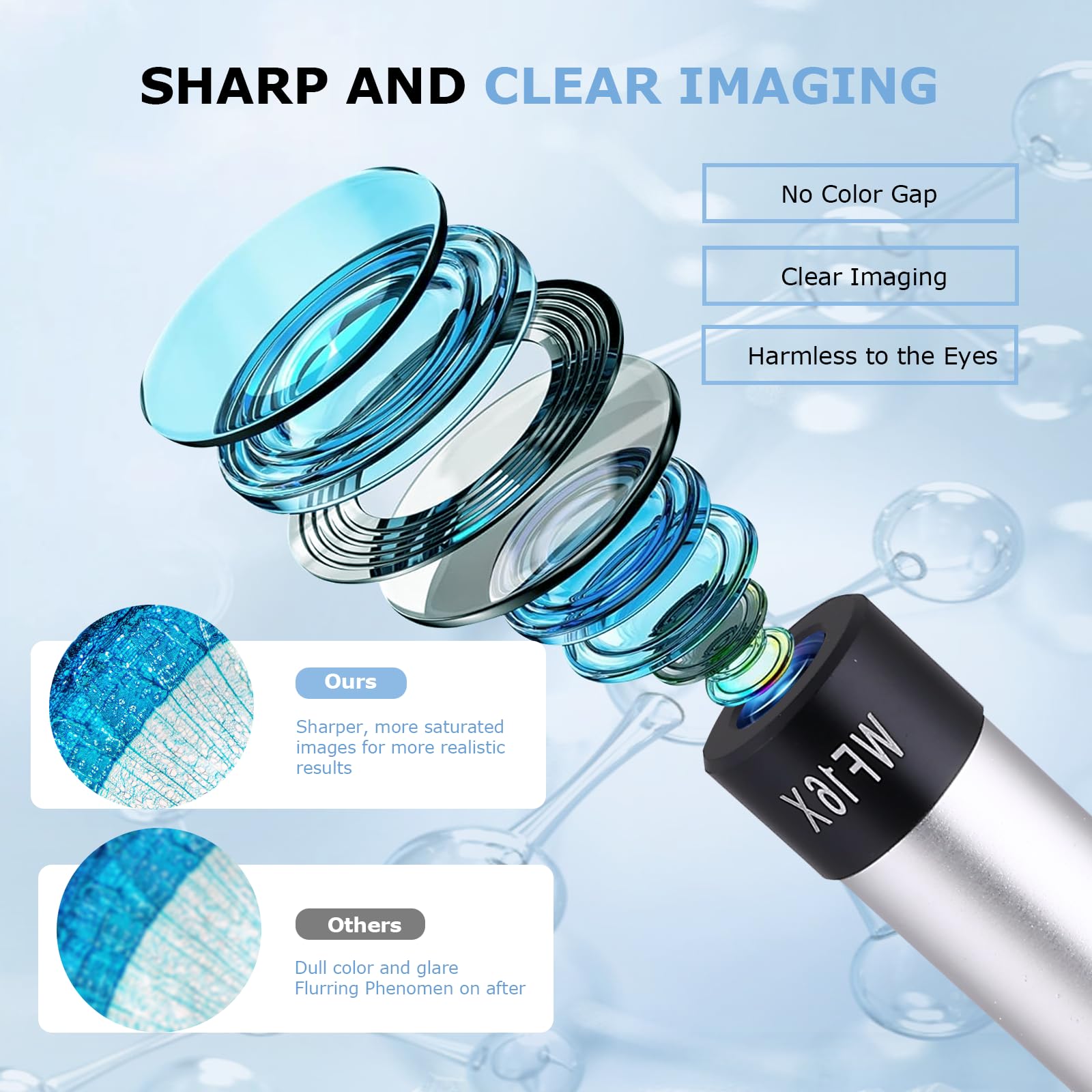 Microscope for Adults & Kids, 40X-2500X High-Power Compound Microscope for Students, School Lab & Home Schooling,Equiped with Slides Set & Phone Holder (Light White)