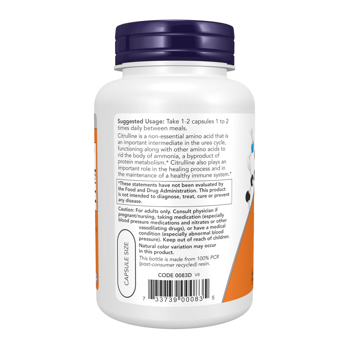 Now Foods L-Citrulline, 90 Count
