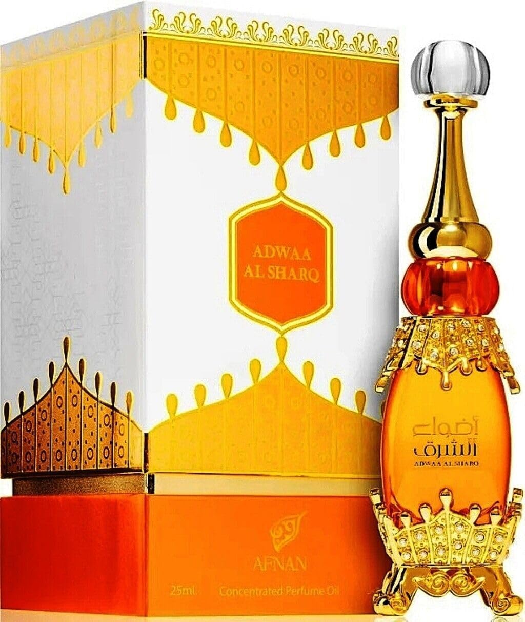 Afnan Adwaa Al Sharq for Unisex Concentrated Perfume Oil, 0.84 Ounce